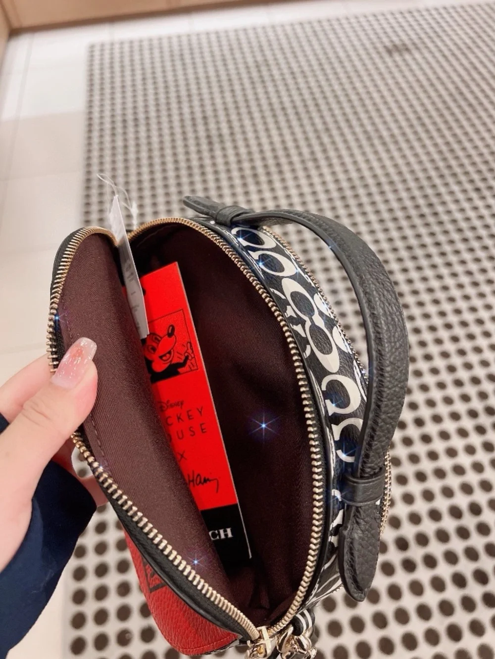 Coach Disney Mickey Mouse Leather Crossbody c6977